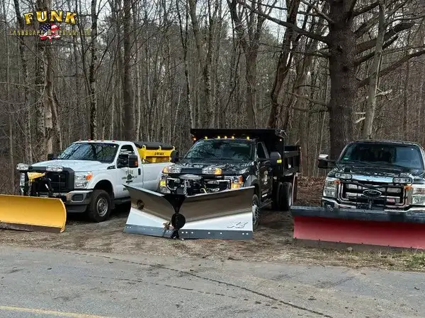 Snow plow fleet in Charlton, MA by Funk Landscape & Design